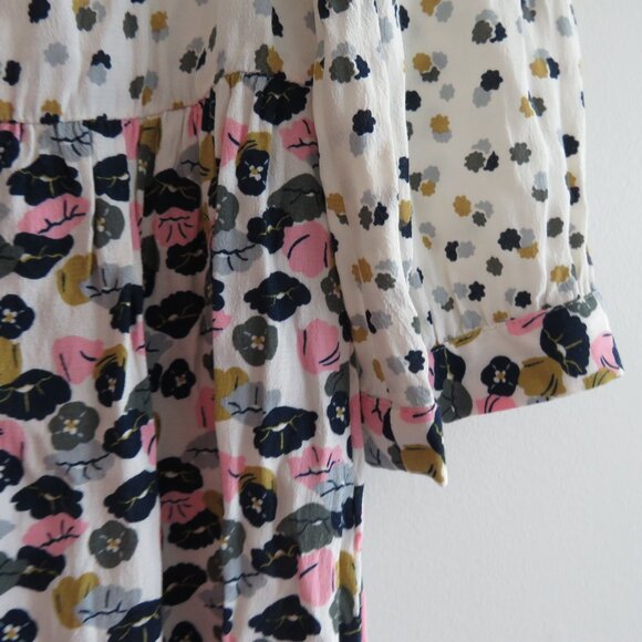 BODEN Hotchpotch Pintuck Shift Dress Floral Poppy Meadow Feminine Boho Size US 6 - Picture 11 of 15